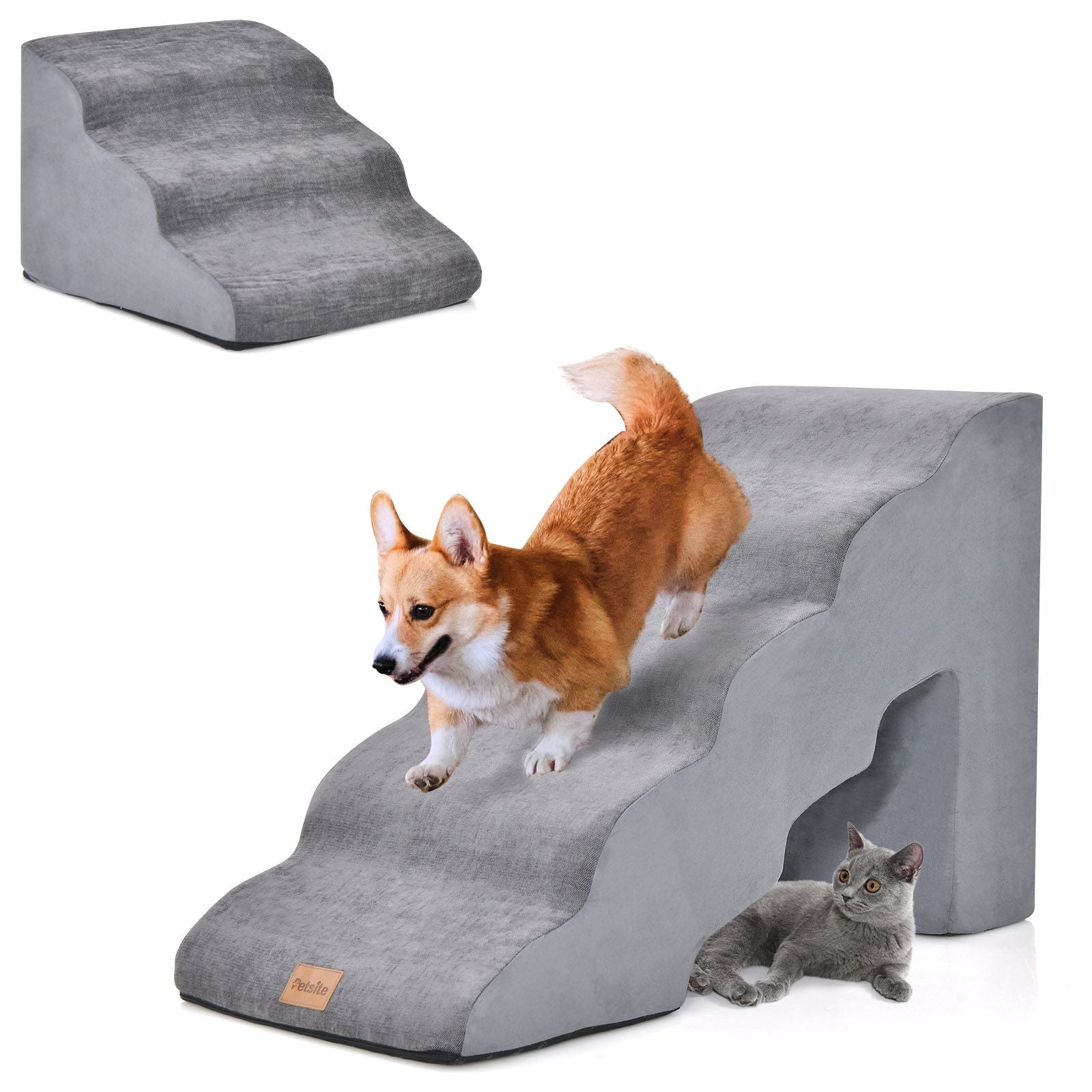 Foam Pet Stairs Set with 5-Tier and 3-Tier Dog Ramps